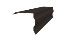 Планка торцевая фигурная 100х85 Grand Line 0,45 Drap-double TX RR 32 темно-коричневый (3м)