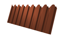 Профнастил С20A фигурный 0,45 Drap RAL 8004 терракота