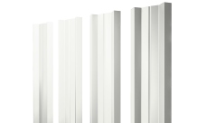 Штакетник М-образный A с прямым резом Grand Line 0,45 ПЭ двухсторонний RAL 9003 сигнальный белый