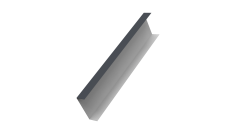 Декоративная накладка на столб универсальная 60х60 для забора жалюзи 0,5 Rooftop Бархат RAL 7024 мокрый асфальт (1,8м)