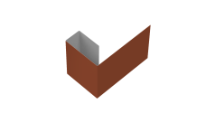 Финишный профиль фибросайдинга 0,5 Satin с пленкой RAL 8004 терракота (3м)