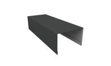 Крышка для забора из сайдинга Квадро Брус, Корабельная Доска, ЭкоБрус new Grand Line 0,5 Satin Matt TX RAL 7016 антрацитово-серый (2,5м)