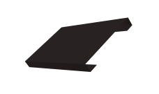 Ламель лицевая 150 забора жалюзи Texas 0,5 Velur X RAL 9005 черный