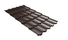 Металлочерепица "Квинта плюс3D" ("Kvinta plus3D") 0,5 Satin Matt TX RAL 8017 шоколад