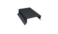 Парапетная крышка прямая 125мм 0,5 Velur X RAL 7024 мокрый асфальт (3м)