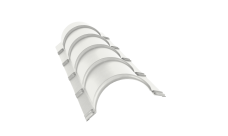 Планка малого конька полукруглого 0,5 Satin с пленкой RAL 9003 сигнальный белый (1,97м)