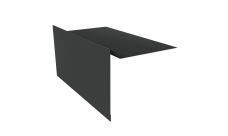 Планка ветровая для мягкой кровли 100х20х70 0,5 Velur X RAL 7016 антрацитово-серый (2м)