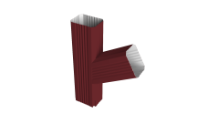 Тройник прямоугольный правый Vortex Lite PE RAL 3005 красное вино