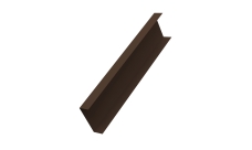 Декоративная накладка на столб универсальная 60х60 для забора жалюзи Grand Line 0,45 Drap TwinColor RAL 8017 шоколад (3м)