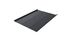 Фальц двойной стоячий Line Grand Line 0,5 Satin Matt TX с пленкой на замках RAL 7024 мокрый асфальт