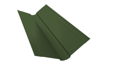 Планка ендовы верхней фигурной 150х150 Grand Line 0,5 Satin Matt TX RAL 6020 хромовая зелень (3м)