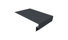 Планка околооконная сложная 300х50х18 (j-фаска) 0,5 Rooftop Бархат RAL 7024 мокрый асфальт (2м)