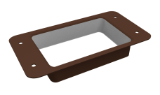 Приемник воды прямоугольный Vortex Lite PE RAL 8017 шоколад