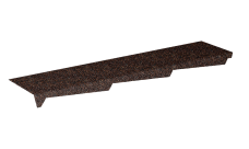 Примыкание резное левое Gerard сталь цвет 121 (1,2м)