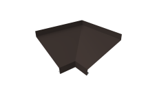 Угол отлива внутренний 150 0,5 GreenCoat Pural BT с пленкой RR 32 темно-коричневый (RAL 8019 серо-коричневый)