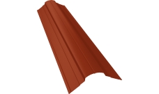 Планка конька фигурного 70х70 Grand Line 0,5 Сатин матовый RAL 8004 терракота (3м)