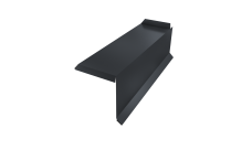 Планка торцевая сегментная 30мм Grand Line Правая 0,5 Satin с пленкой RAL 7024 мокрый асфальт