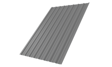 Профнастил С10A Grand Line 0,45 PE RAL 9006 бело-алюминиевый