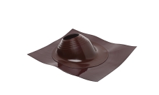Проходной элемент (мастер флеш) угловой №2 (180-280мм) +185 EPDM (металлический окрашенный фланец) коричневый