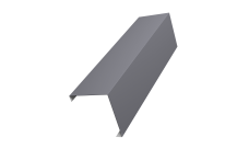 Декоративная накладка на столб универсальная угловая 62х55 для забора жалюзи 0,45 PE RAL 7004 сигнальный серый (1,8м)