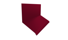 Планка примыкание верхнее к стене фальц 150х130х20 Grand Line 0,45 PE с пленкой RAL 3003 рубиново-красный (2м)