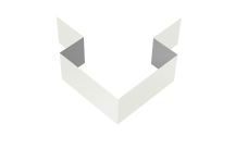 Угол внешний симметричный фибросайдинга 0,5 Satin с пленкой RAL 9003 сигнальный белый (2м)