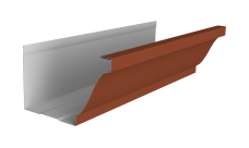 Желоб прямоугольный Vortex Lite 130мм 2м PE RAL 8004 терракота