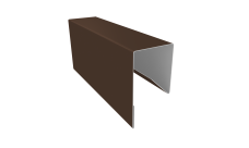 Планка П-образная заборная 17 Grand Line 0,5 Satin Matt TX RAL 8017 шоколад (3м)