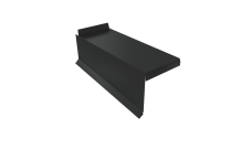 Планка торцевая сегментная Квадро профи Grand Line Левая 0,5 Satin RAL 7016 антрацитово-серый