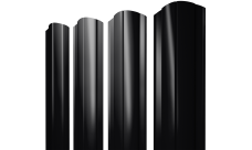 Штакетник Круглый фигурный 0,45 Drap TX RAL 9005 черный