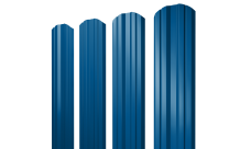 Штакетник Twin фигурный Grand Line 0,5 Satin RAL 5005 сигнальный синий