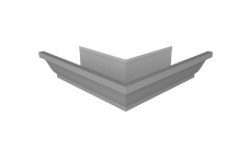 Угол желоба внешний Vortex Lite 130мм RAL 7004 сигнальный серый