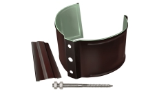 Кронштейн трубы на кирпич Grand Line PE матовый 90 мм RAL 8017 шоколад