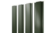 Штакетник Прямоугольный с прямым резом Grand Line 0,5 Satin Matt TX RAL 6020 хромовая зелень