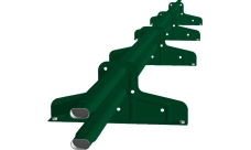 Снегозадержатель трубчатый Premium М4 45х25 RAL 6005 (3м) оцинкованный