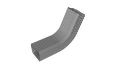 Колено стока гофрированное Vortex Lite 76х102мм PE RAL 7004 сигнальный серый