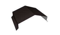 Парапетная крышка угольная 200мм 0,45 Drap ST RAL 9005 черный (2,5м)
