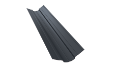 Планка ендовы верхней фигурной 70х70 Grand Line 0,45 Drap TR RAL 7024 мокрый асфальт (2м)