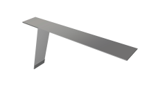 Планка карнизная фальц 130х80 0,5 Satin с пленкой RAL 9006 бело-алюминиевый (3м)