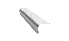 Планка торцевая фигурная 90х110 Grand Line 0,5 Satin с пленкой RAL 9003 сигнальный белый (3м)