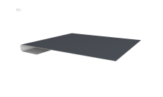 Планка завершающая 0,45 Drap TR lite RAL 7024 мокрый асфальт (2м)