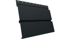 Софит металлический Квадро Брус v01 Grand Line без перфорации 0,5 Drap TX с пленкой RAL 7016 антрацитово-серый