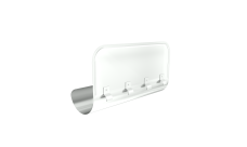 Ограничитель перелива GL PU 125/90 RAL 9003 сигнальный белый