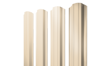 Штакетник Прямоугольный фигурный 0,45 Drap TX RAL 1015 светлая слоновая кость