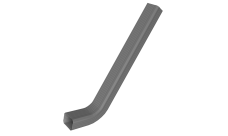 Труба гофрированная Vortex Lite 76х102х1000мм с коленом PE RAL 7004 сигнальный серый