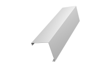 Декоративная накладка на столб универсальная угловая 62х55 для забора жалюзи 0,7 PE RAL 9003 сигнальный белый (1,8м)