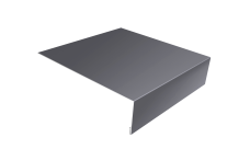 Планка лобовая/околооконная простая 190х50 Grand Line 0,45 PE lite с пленкой RAL 7004 сигнальный серый (2м)