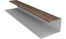 Планка П-образная Экобрус Grand Line 0,45 Print Premium Almond Wood Fresh (3м)