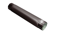 Труба круглая соединительная Grand Line ПЭ 100мм 1м RAL 8017 шоколад