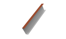 Декоративная накладка на столб универсальная 60х60 для забора жалюзи Grand Line 0,45 PE RAL 8004 терракота (1,8м)